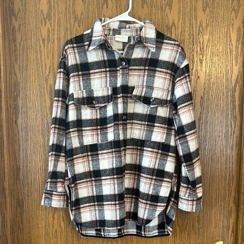 ALLIE ROSE Plaid Shacket
